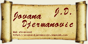 Jovana Đermanović vizit kartica